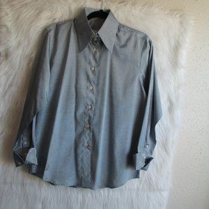 Tony's Fashion House Thailand Bangkok Size M Silver Long Sleeve Shirt
